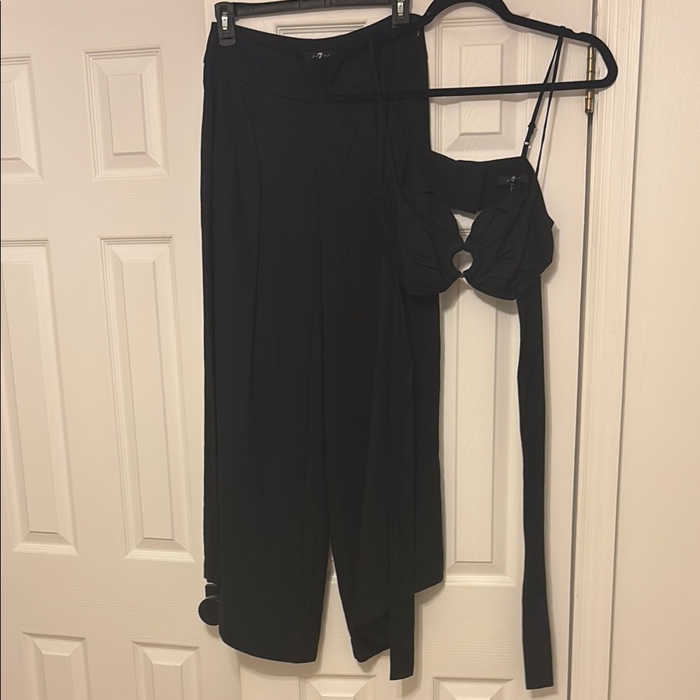 7 For All Mankind Black Women's Matching Set